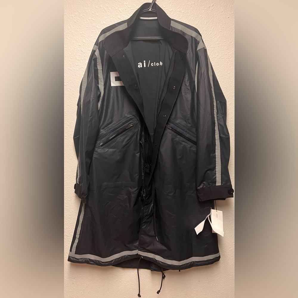 Sacai X Clot Inside Out Seam Bonded Coat Size 4 (Medium) Retail $1495 NWT - Picture 4 of 7